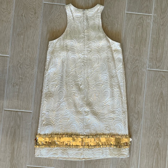 NWOT Lilly Pulitzer XS gold swing dress - Picture 3 of 10